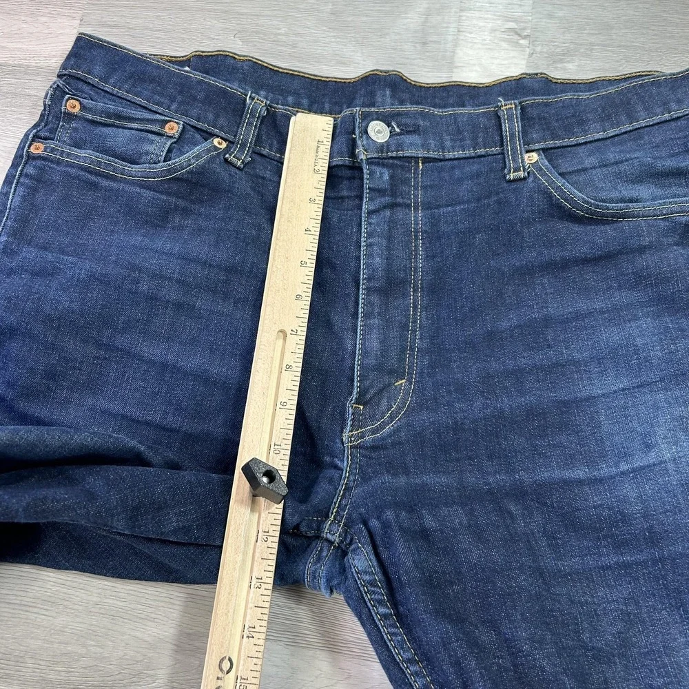 Levis 514 Jeans Mens 40x30 Blue Regular Straight Stretch Denim Dark Wash Pants